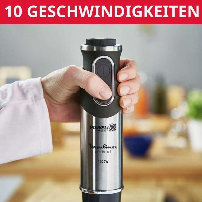Нов Пасатор Чопър Moulinex DD655810 Quickchef 3 в 1, 3 Аксесоара, 1000 W, 2 години Гаранция
