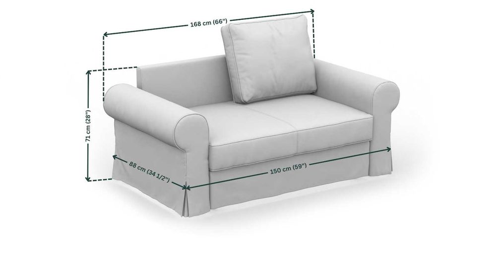 IKEA BACKABRO разтегателен диван 2-местен / диван-легло 120×200
