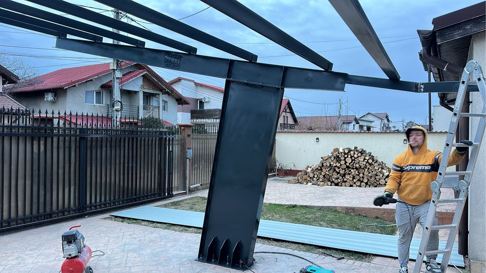 Carport auto, structura metalica - livrare si montaj in toata tara