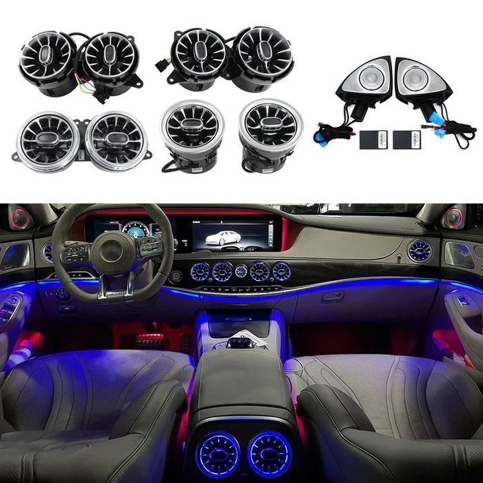 Guri grile ventilatie luminate ambientala Mercedes S Class W222 7 lci