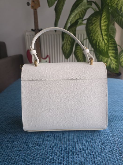 Geantă piele naturală Onocan albă - nouă