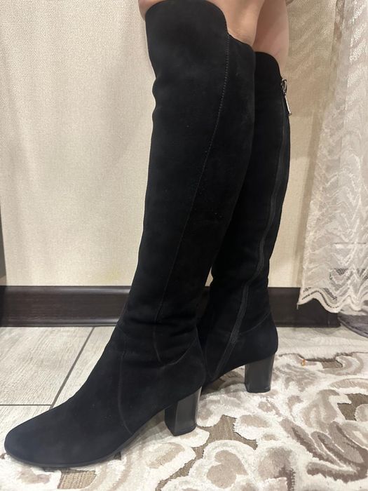 Сапоги натуральная замша , зима 6000