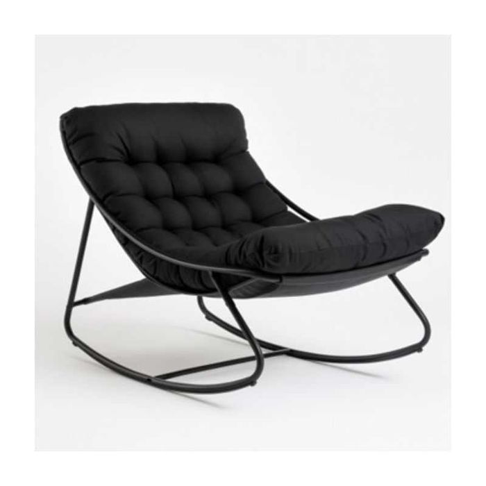 Люлеещо се кресло, Люлеещ се стол, 110х80х80 см - ЧЕРЕН или СИВ