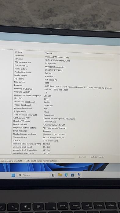 Dell Vostro 5625 Ryzen 5 / 16GB RAM / 512GB SSD / Tastatură iluminată