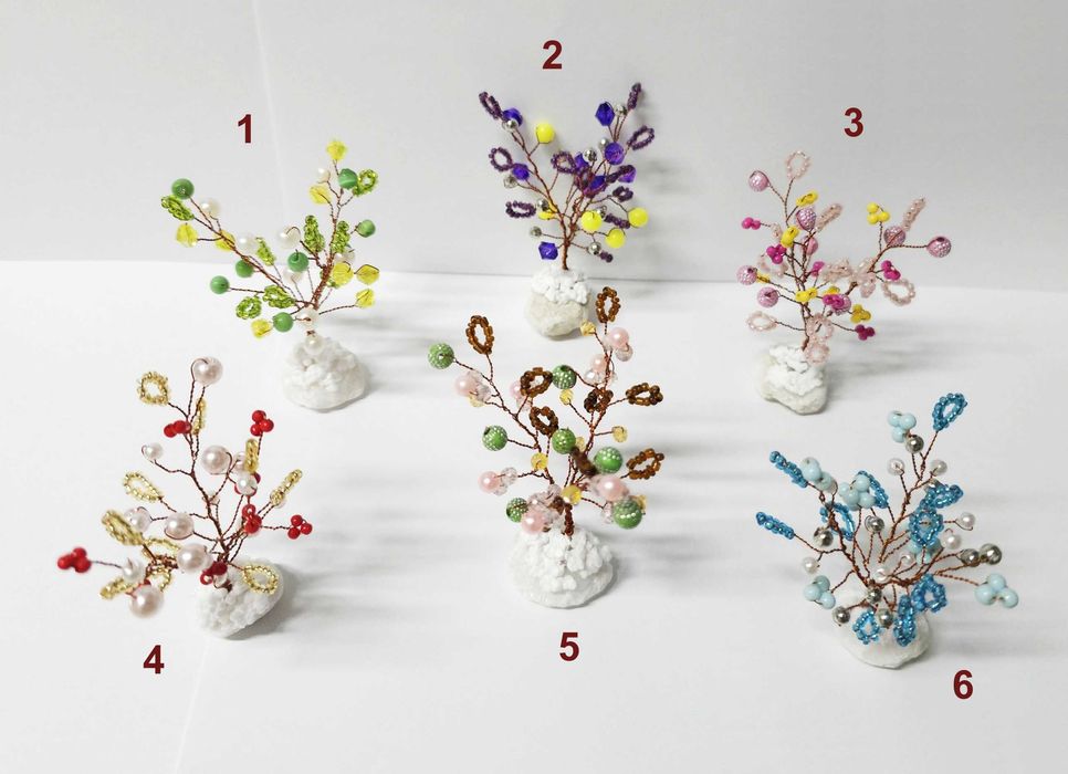 Reducere! Mini pomisori multicolori margele, martie martisor, unicat