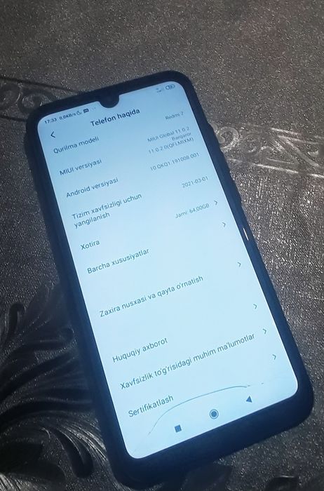 Redmi 7 xotra 64 GB yili 2021 holati yaxsh