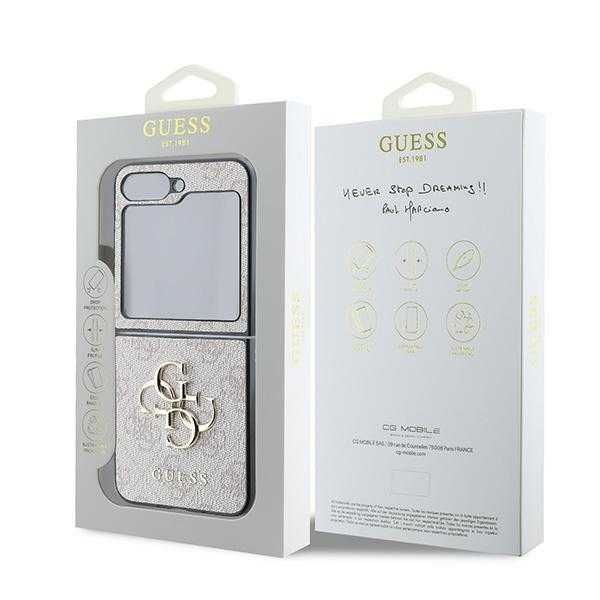 Samsung Galaxy Z Flip6 - Оригинален Кейс GUESS Metal Logo / Glitter