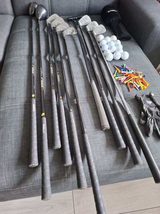 Set golf Kanzen (geanta BagBoy, 10 crose, mingii, teuri, manusa)