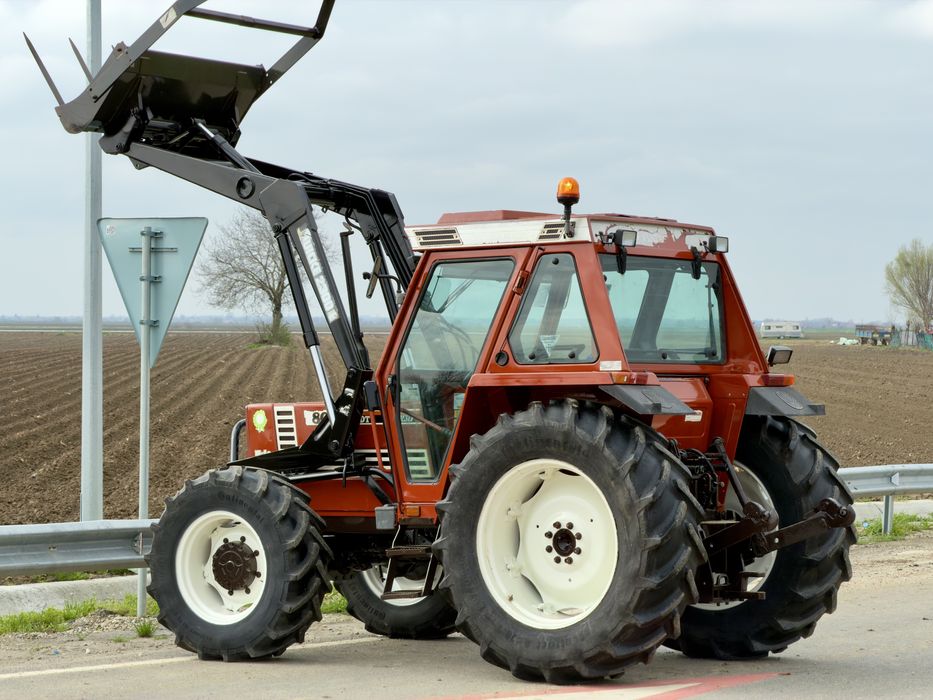 Tractor Fiat Agri 80 90 HI-LO Incarcator Quicke + Furca import  Danemarca  impecabil Fiat 82 94 Fiat 88 94 New Holland Case Claas John Deere