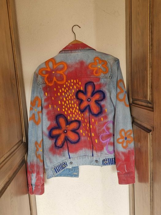 Рисувано дънково яке