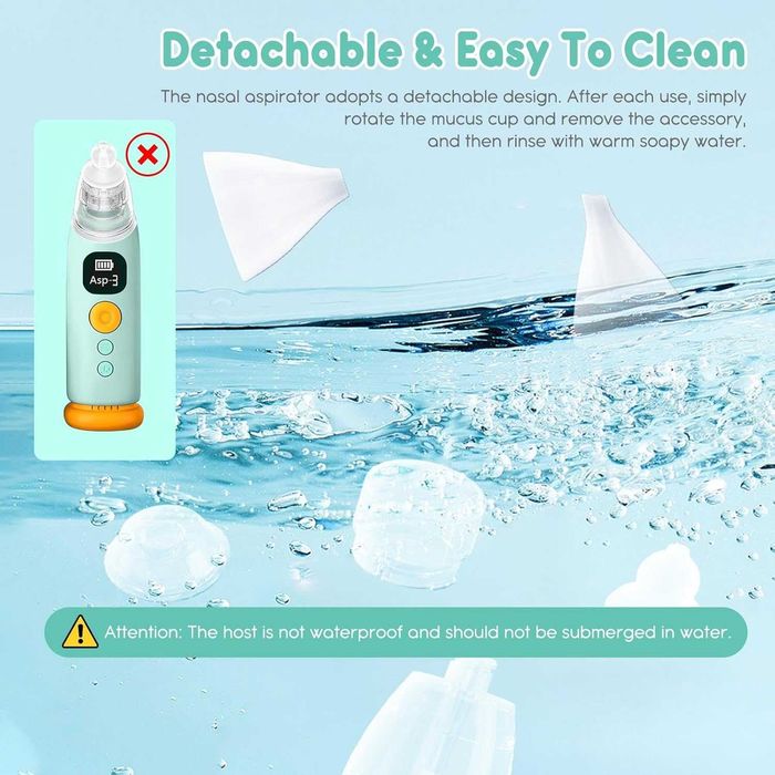 FACAIO Назален аспиратор с 3 накрайника, музикална, светлинна  функция