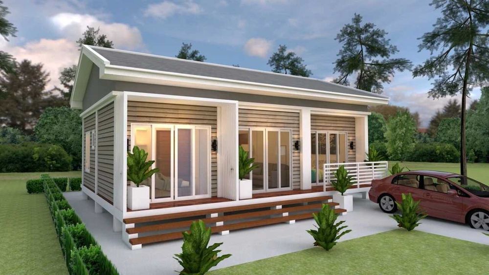 НА ИЗПЛАЩАНЕ - Луксозна сглобяема къща с 3 спални, 80 кв. м