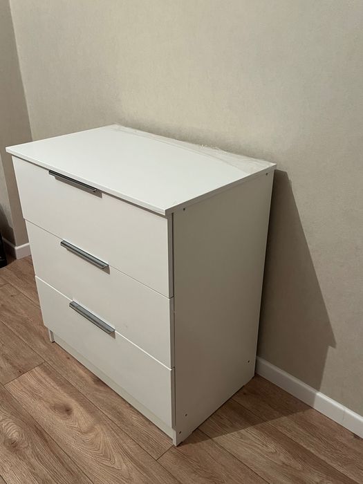 Белый МДФ комод [80 х 48.5 х 91]