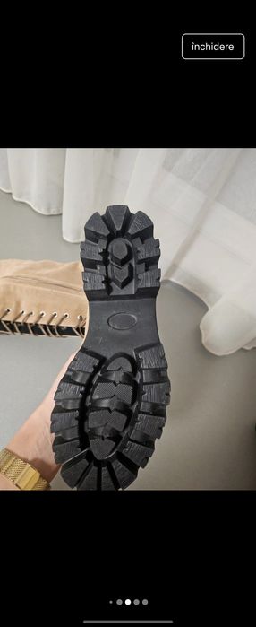 Cizme peste genunghi piele intoarsa