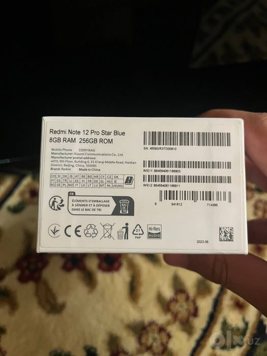 Redmi note 12 pro 256/8