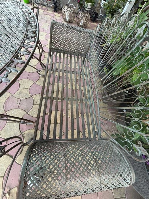 Bancuta din fier forjat antichizat pentru gradina
