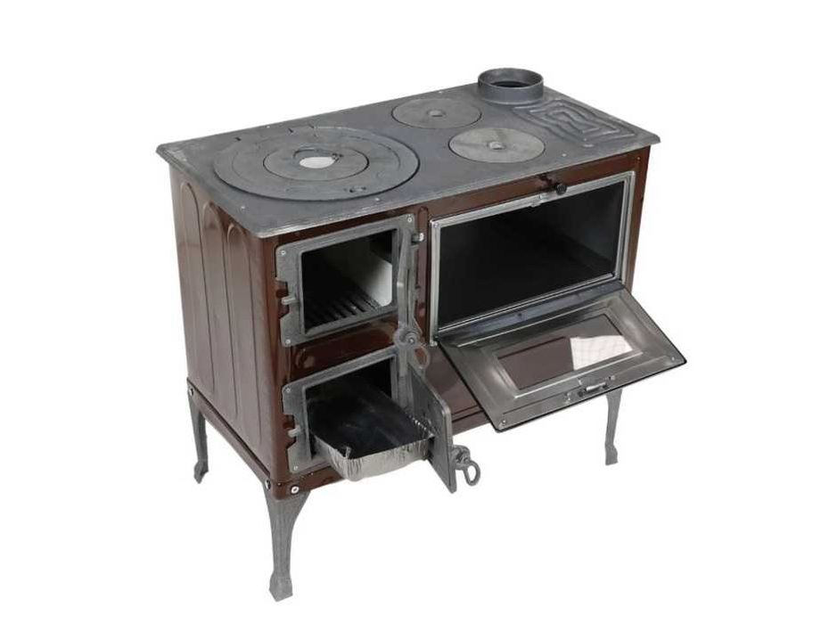 Soba Lemne Carbune Spor Plita FONTA Cuptor Ler Masina Gatit Incalzit Bucatarie Casa Cabana 6.7 kw 130mm Evacuare DREAPTA / STANGA LIVRAREA GRATUITA SB