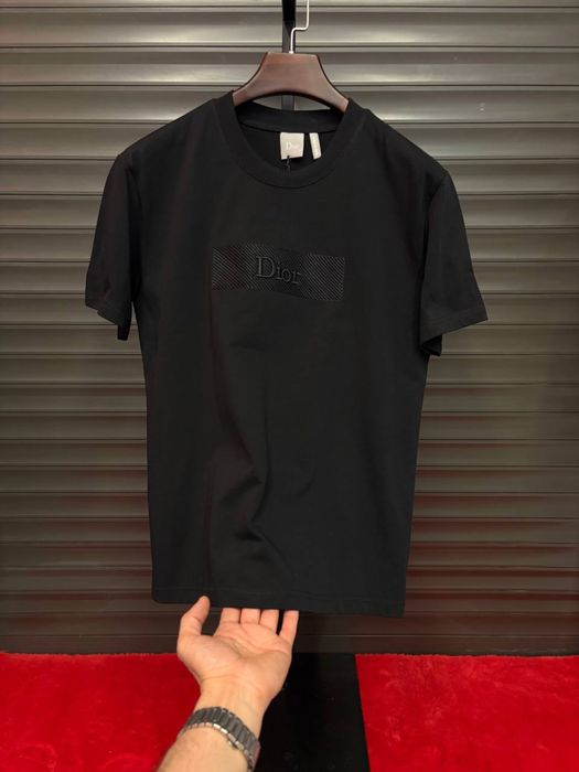 Tricou Dior brodat negru premium