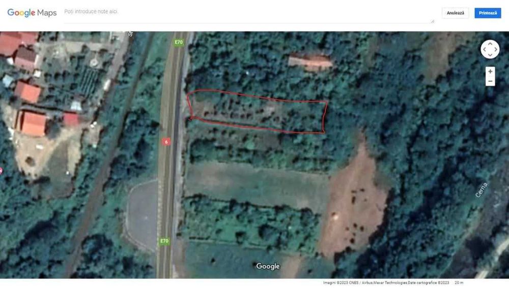 Teren  intrare Herculane ,E70.