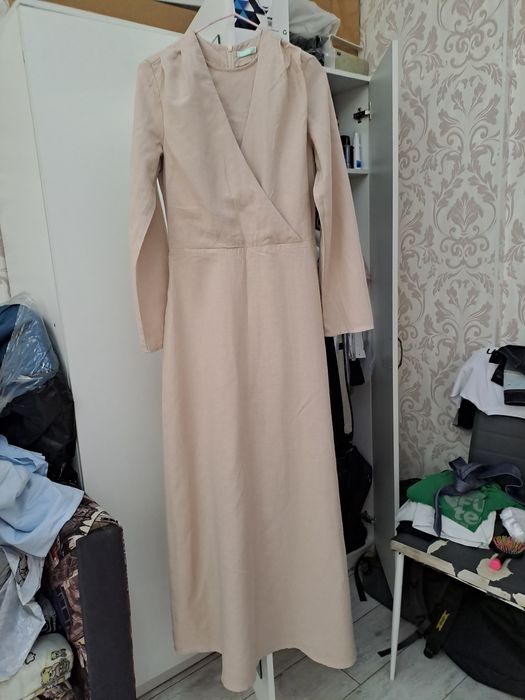 Платье лен для кормящих 42-44