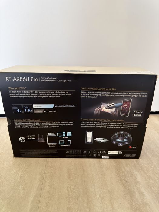 Router ASUS RT-AX86U Pro WiFi 6 AX5700 – ca nou, folosit foarte puțin