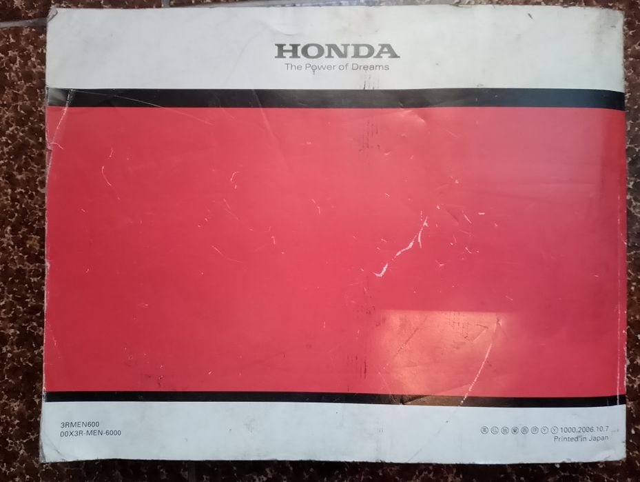 Манюал/ръководство за експлоатация на HONDA CRF 450 R