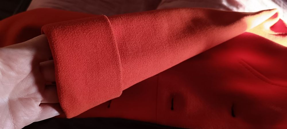 Мандариновое пальто, шерсть, р.122, произв. Россия