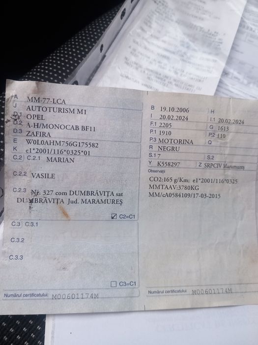 Vând Opel zafira 7 locuri