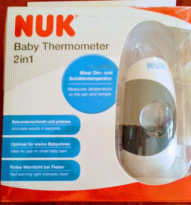NUK Дигитален термометър  NUK за ухо или чело 2 в 1 - НОВ