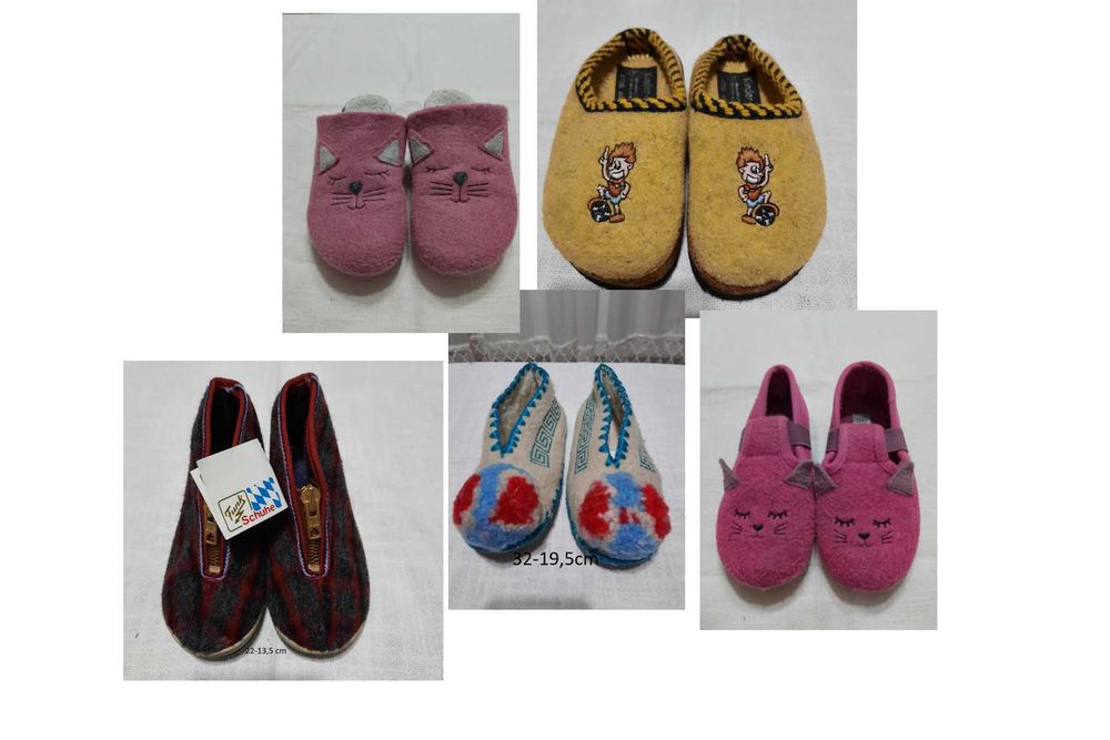 Slapi si papuci de lana pentru copii