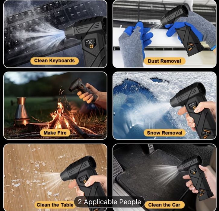 Преносима USB духалка/прахосмукачка с функция Power Bank