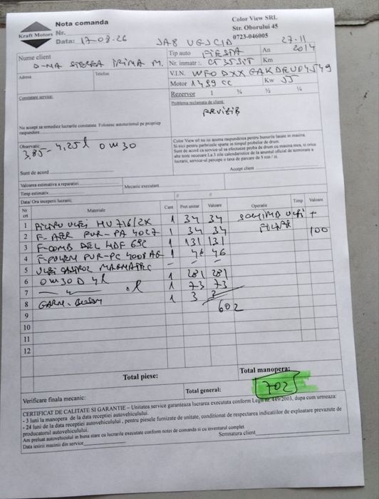 Proprietar vand Ford Fiesta