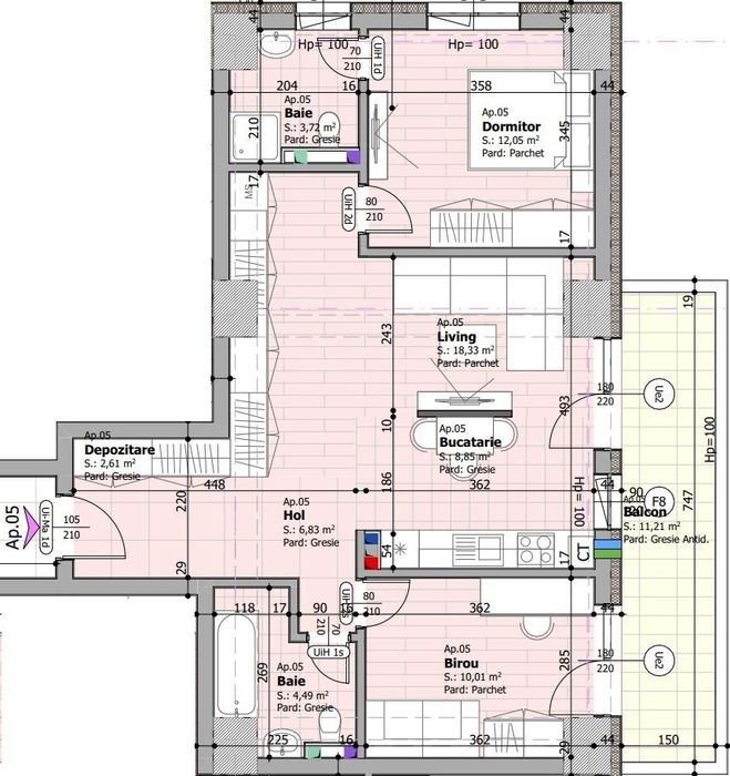 Apartament 3 camere direct de la dezvoltator-MAGIC DANUBE RESIDENCE-