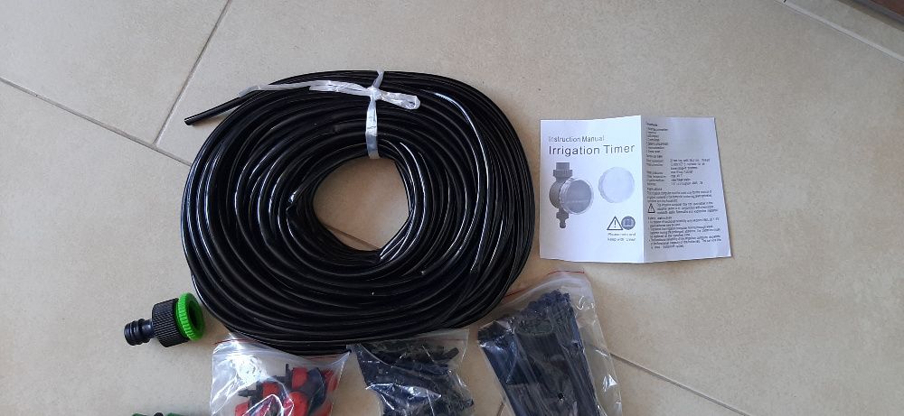 С-ма за капково напояване-23м. маркуч с всички фитинги+седмичен таймер