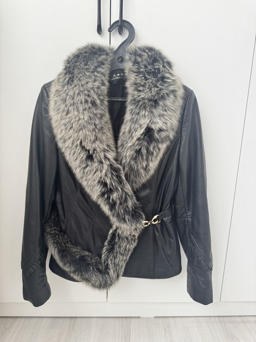 Куртка-кожа-мех.
