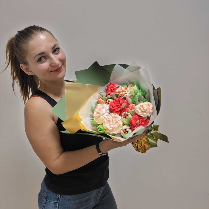 Букеты из зефира