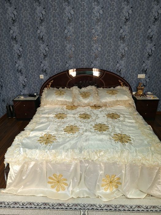 Декоративная покрывало для спальни комплект, покрывало +3 наволочки