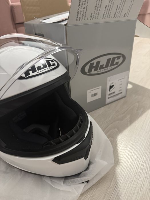 Casca moto HJC C10 White XXS – Noua, nepurtata, cu bon si cutie. Bandana cadou