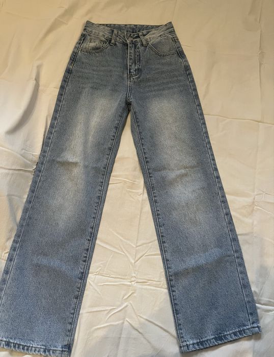 Дънки wide leg носени един път размер:32 или xxs