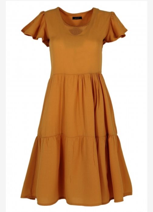 Лятна рокля, цвят карамел