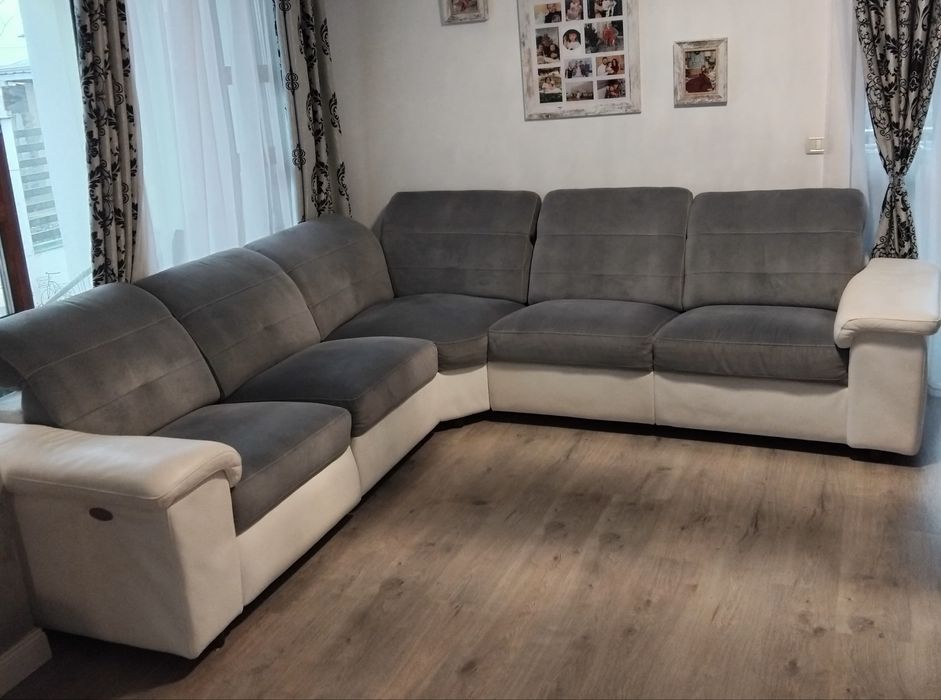 Vand coltar piele naturala cu tetiere reglabile