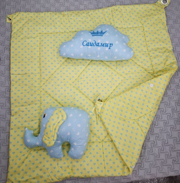 Гнёздышко для новорожденных и комплект(одеялко+подушка+игрушка)НОВОЕ.