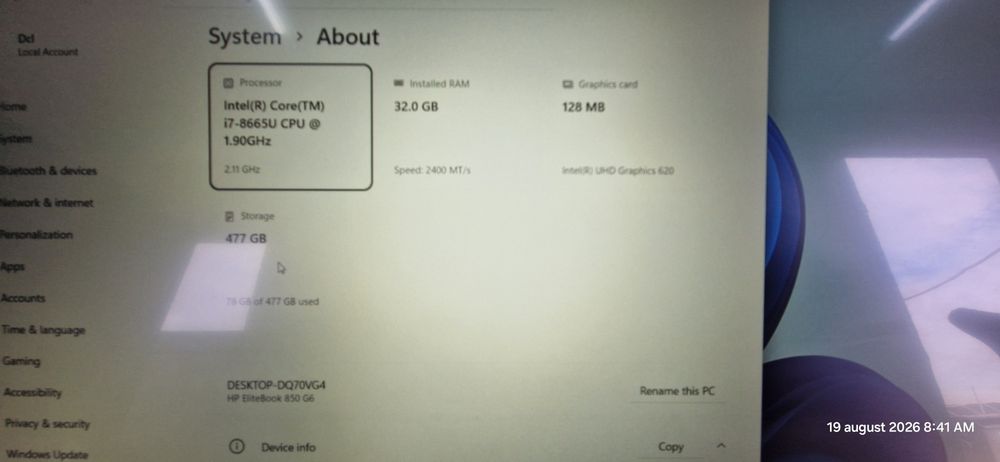 HP EliteBook 830 G6 AX200NGW