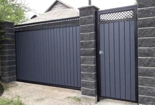 Навес откатные ворота