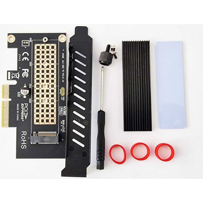 Adaptor SSD NVME PCIe x4 intern + radiator pentru model M.2 calculator