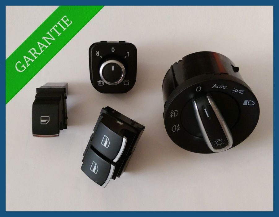 Set butoane 2 geamuri electrice cromate VW Jetta Eos Tiguan Scirocco