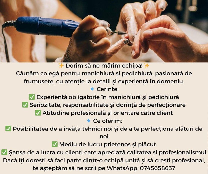 Cautam manichiurista/pedichiurista