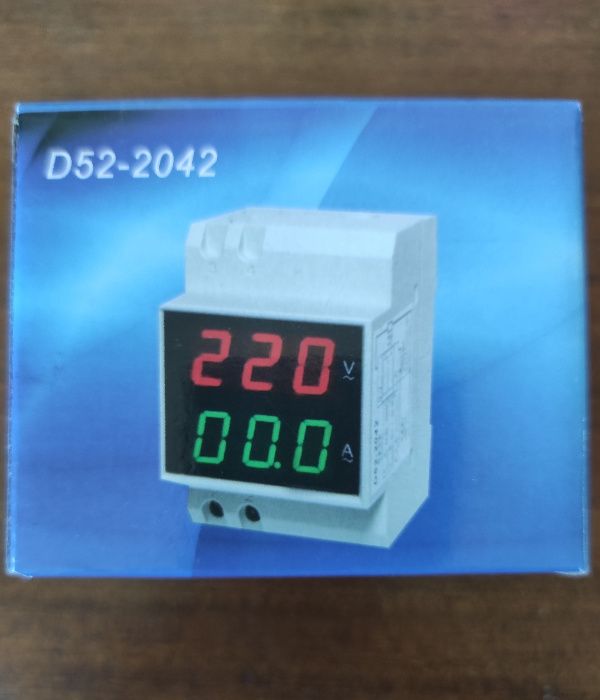Цифров волт-амперметър за монтаж на DIN шина