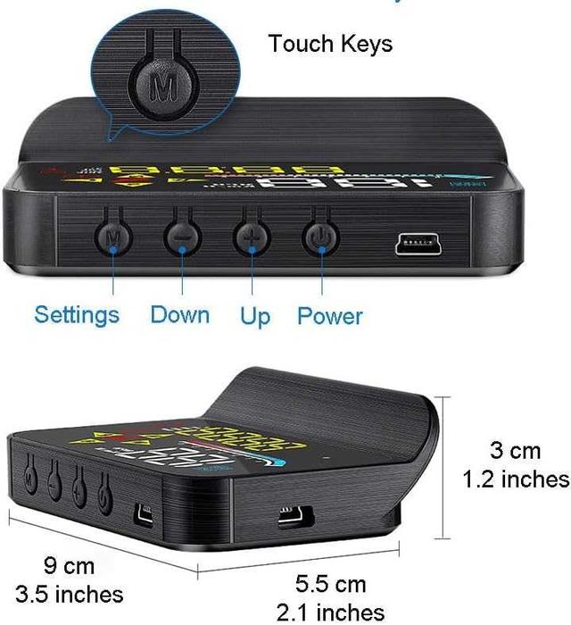 zalati HUD дисплей GPS/OBD за предно стъкло с USB