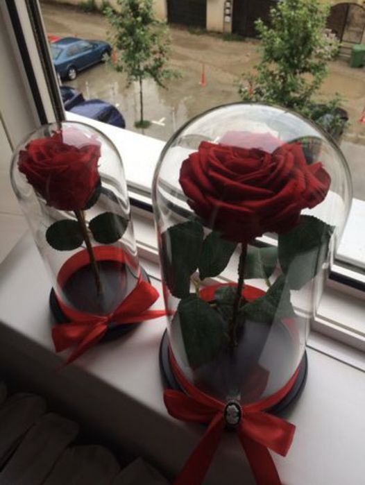 Trandafir criogenat conservat rosu 17 20 25 cm